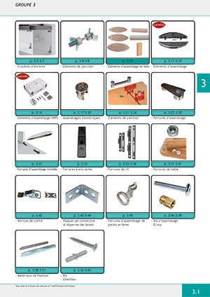 Groupe 3: Ferrures d'assemblage