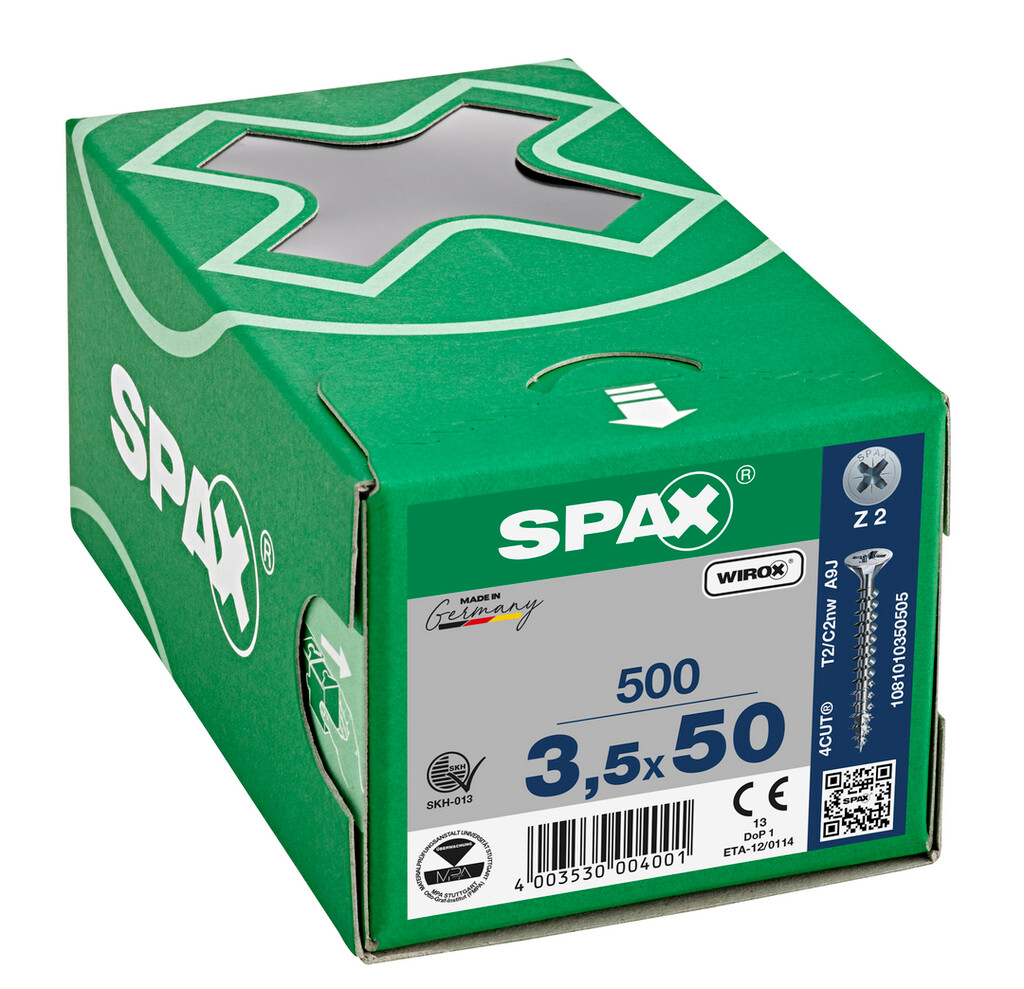 SPAX-S VIS 3.5X50 ZINGUE POZ TF 
