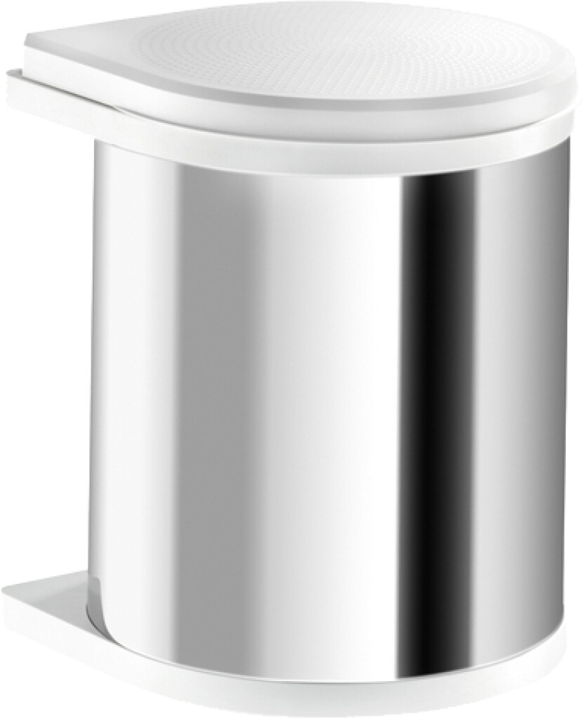 POUBELLE HAILO MONO 15L INOX/BLANCHE