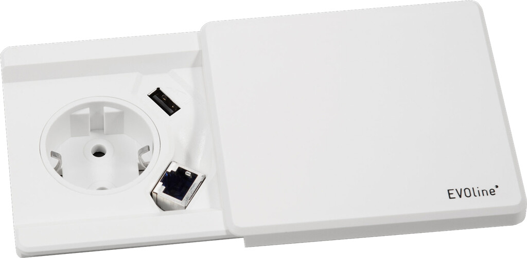 EVOLINE SQUARE 80 QI NL/D/L + CHARGEUR USB BLANC AVEC CHARGEMENT INDUCTIF