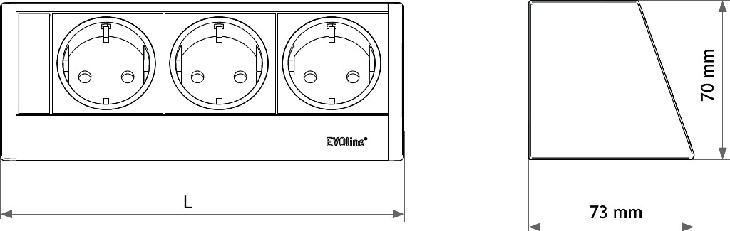 EVOLINE WING + R-DOCK  2xNL-D-L + USB AC