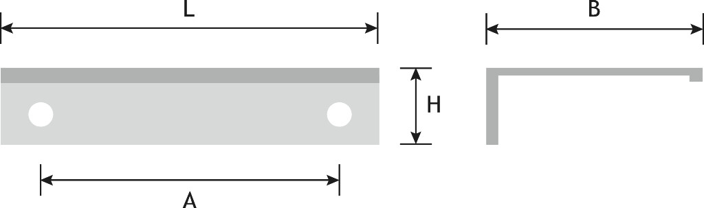 HOEKGREEP ALU/ZWART 70X1.6 BA : 44MM