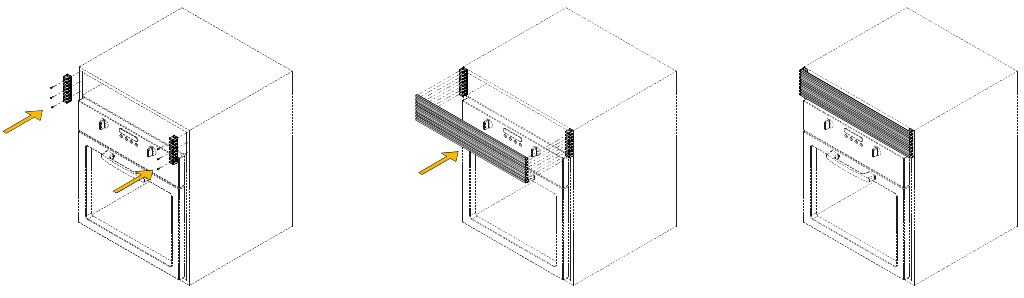 LUCHTROOSTER VOOR OVEN WIT 598X32-125MM