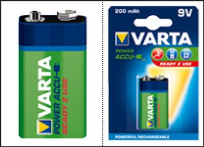 VARTA 56722 9V NIMH 200MAH (1) 