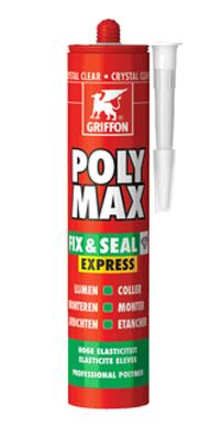 GRIFFON POLY MAX FIX&SEAL EXPRESS CRYSTAL CLEAR 305GR 