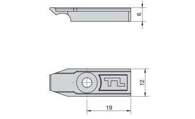 VERBINDINGSBESLAG ONZICHTBAAR Z/LIP 12MM