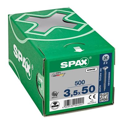 SPAX-S VIS 3.5X50 ZINGUE POZ TF 