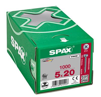 SPAX-S VIS 5.0X20 ZINGUE POZ PAN 
