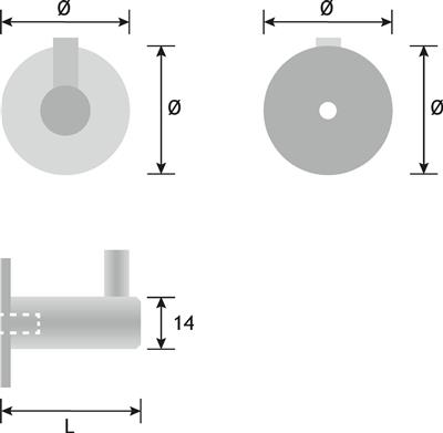 PORTE-MANTEAU ROND GRAPHITE