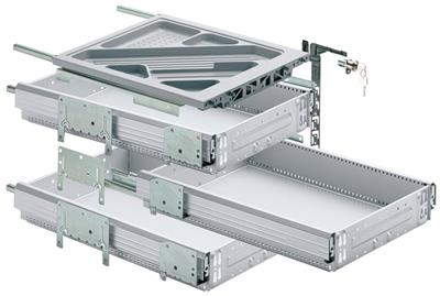 41064 CONT.SET 530MM 3 X QD25 ALU-FINISH