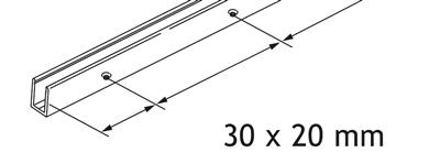 HAWA 57.3056 PORTA GF PROFIL-U ALU 3500MM