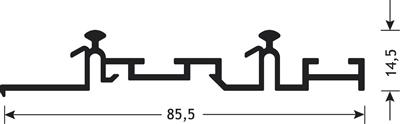 PROFILE BAS PS10/PS48 A CLIPSER ALU (6,1M) 