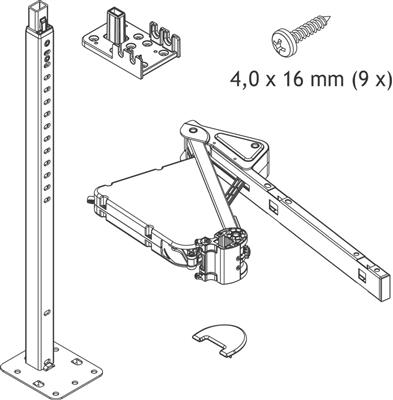 CORNERSTONE MAXX HOEKKAST BESLAG LAVA 650-850MM