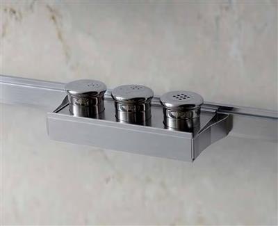 WING ÉTAGÈRE Á ÉPICES LOOK INOX 250X110X75 + 3 POTS EN INOX