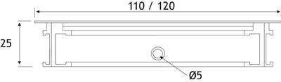 PASSE CABLE EXIT NOIR 120X240X25MM +COUVERCLE 