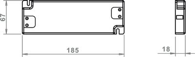 LED TRANSFO 50 W 185X67X18MM+RÉPARTITEUR 6X 