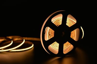 LEDSTRIP COB 5M 50W 3000K IP20 12V Z/PUNTEN DIMB.