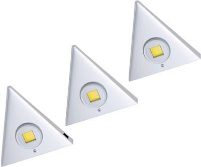 SET DELTA LED ALU SET 3 X 3W +SCHAKELAAR