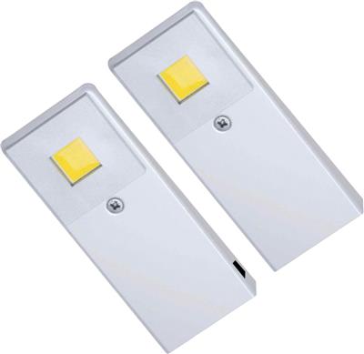 SET QUADRAT LED ALU SET 2 X 3W + SCHAKELAAR