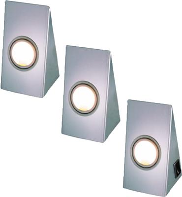 SET OMEGA LED RVS 3X3W 4000K+ SCHAKELAAR