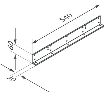 ELEMENT DE FIXATION MURALE CHROME 