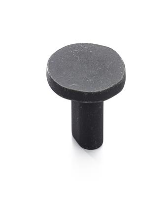 BOUTON STONE DIAM 30 NOIR MAT COULEUR FER