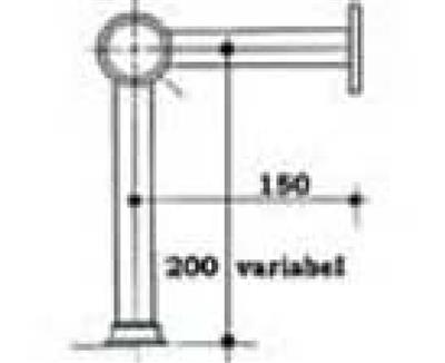 DRAGER VOETSTEUN D 40MM KOPER POLI 