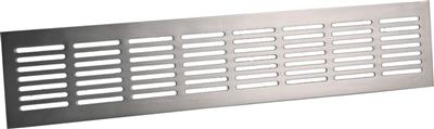 GRILLE D'AERATION POUR SOCCLE 400X80 MM INOX 