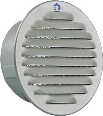GRILLE A PALES RONDE 435R D.145MM ALU RAL 9006