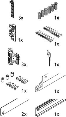 HAWA-CONCEPTA III 25 GARNITURE DE BASE DROITE