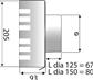 PANEIR ALFA JALOUSIE INOX/INOX D.125MM