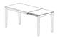 TABLE EXT. TOY  120X80 BLANC-VERRE TAUPE 
