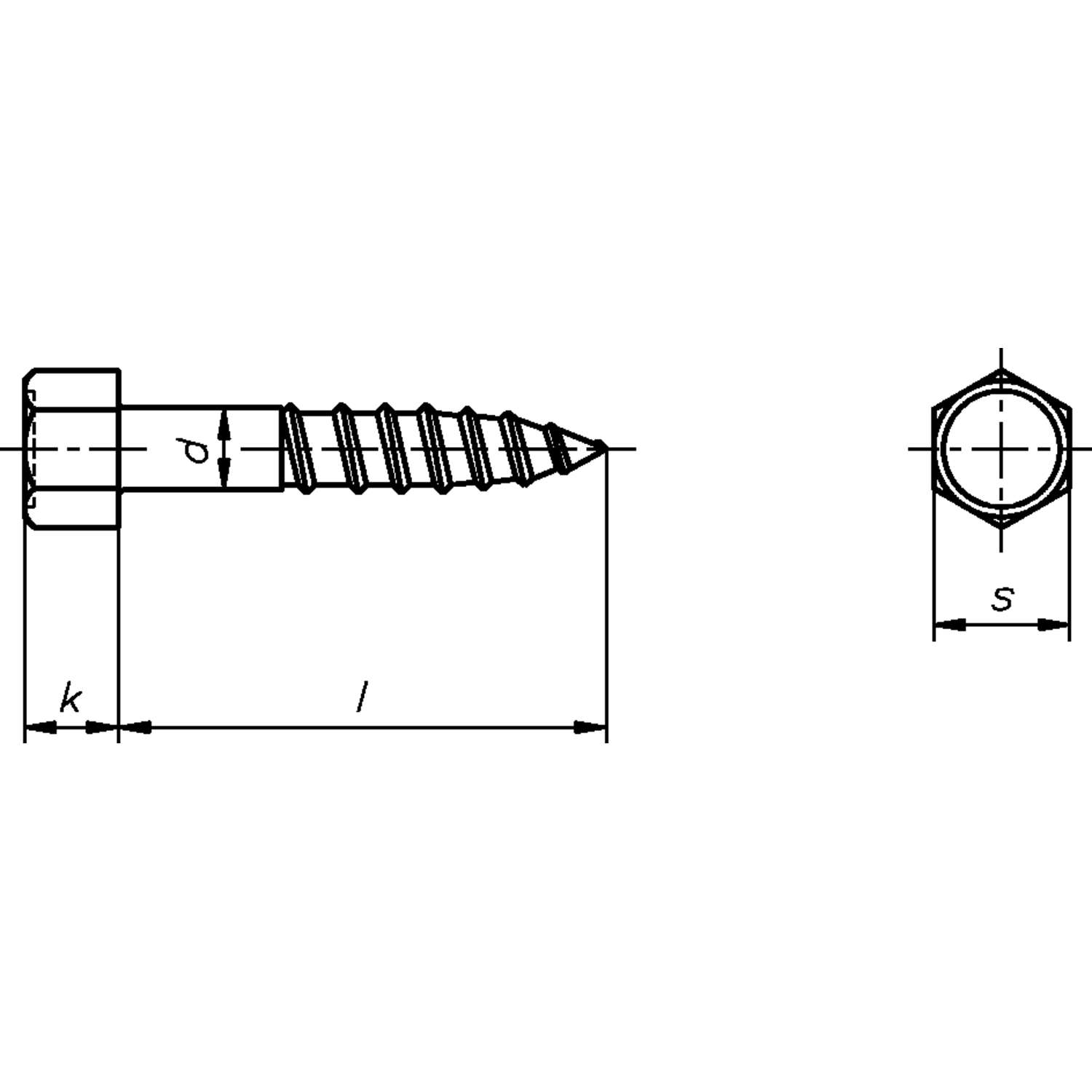 Houtdraadbout 8mm verzinkt 8 x 120