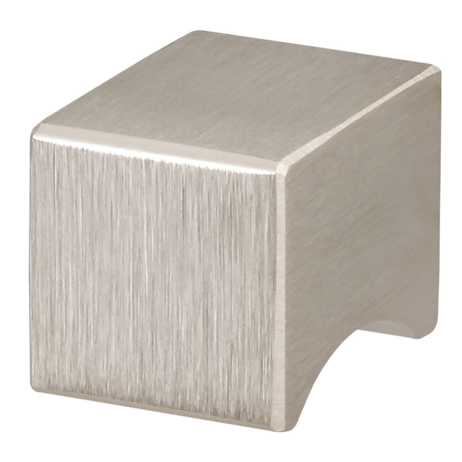 Bouton carre alu/inox 19x19 h:26mm  