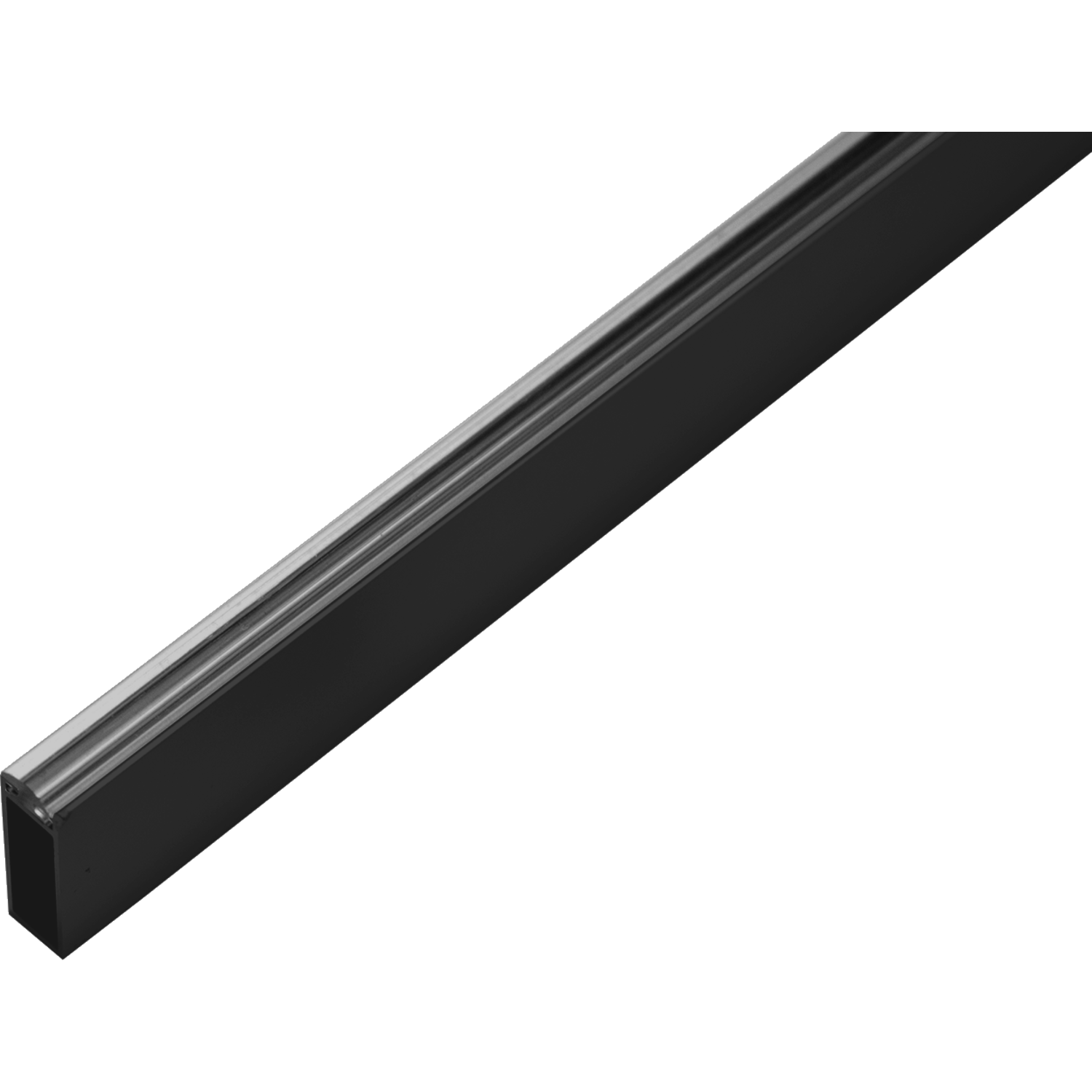 Barre pend. rectang. linear alu noir 10x30x2500mm  profilé pvc