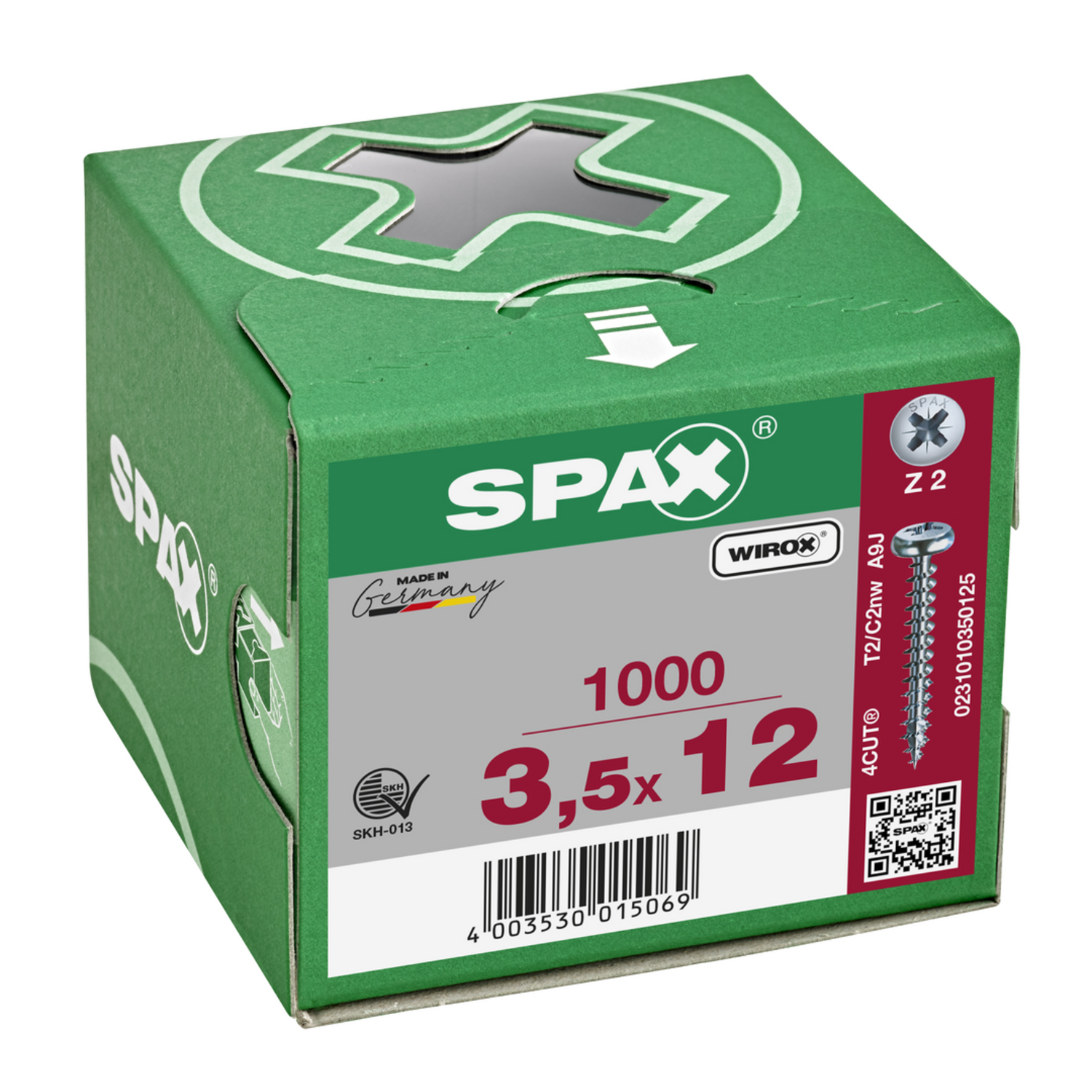 Houtschroef SPAX-S Pozidrive pankop 3.5 x 12