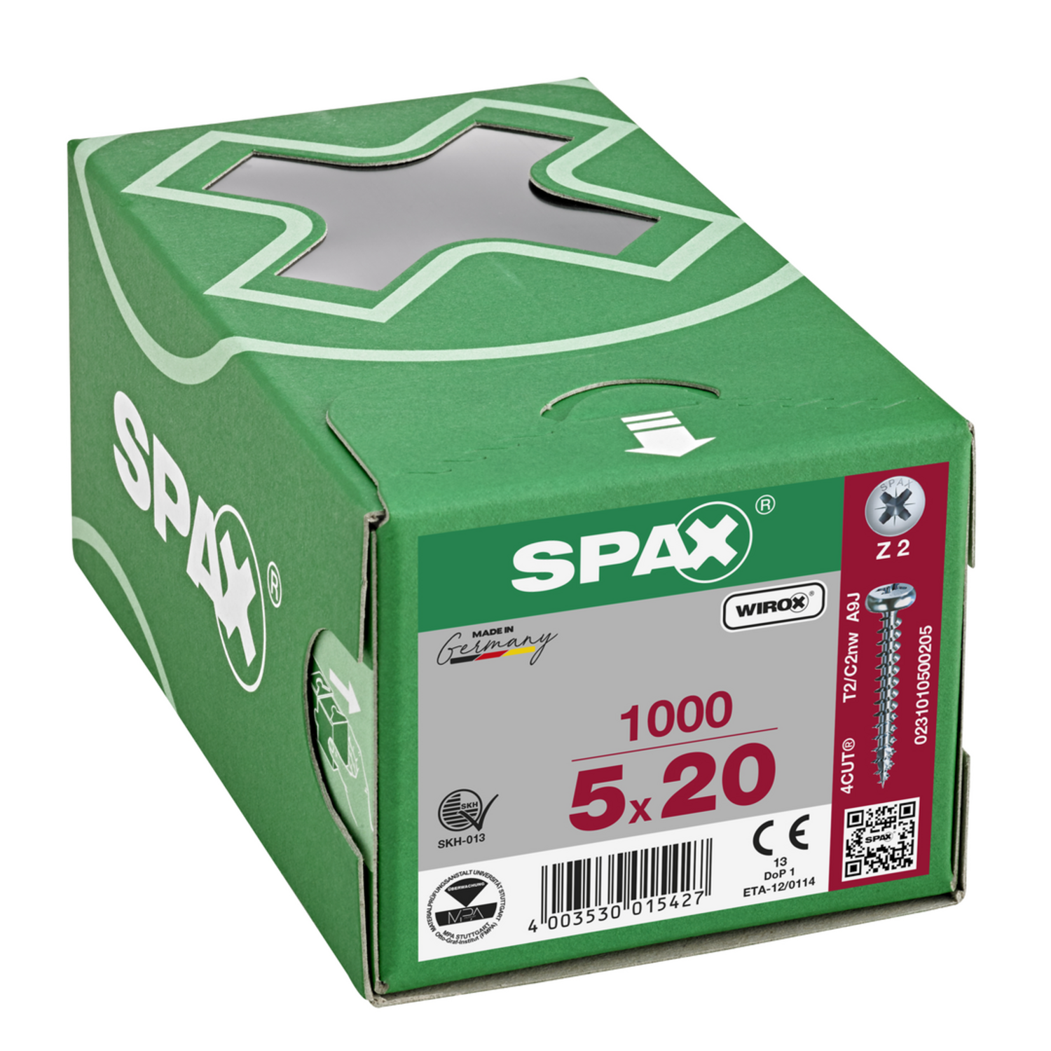 Houtschroef SPAX-S Pozidrive pankop 5 x 20