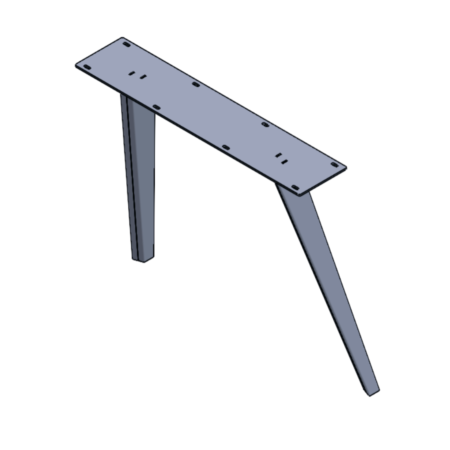 Pietement spider u  72x10x85 noir mat 