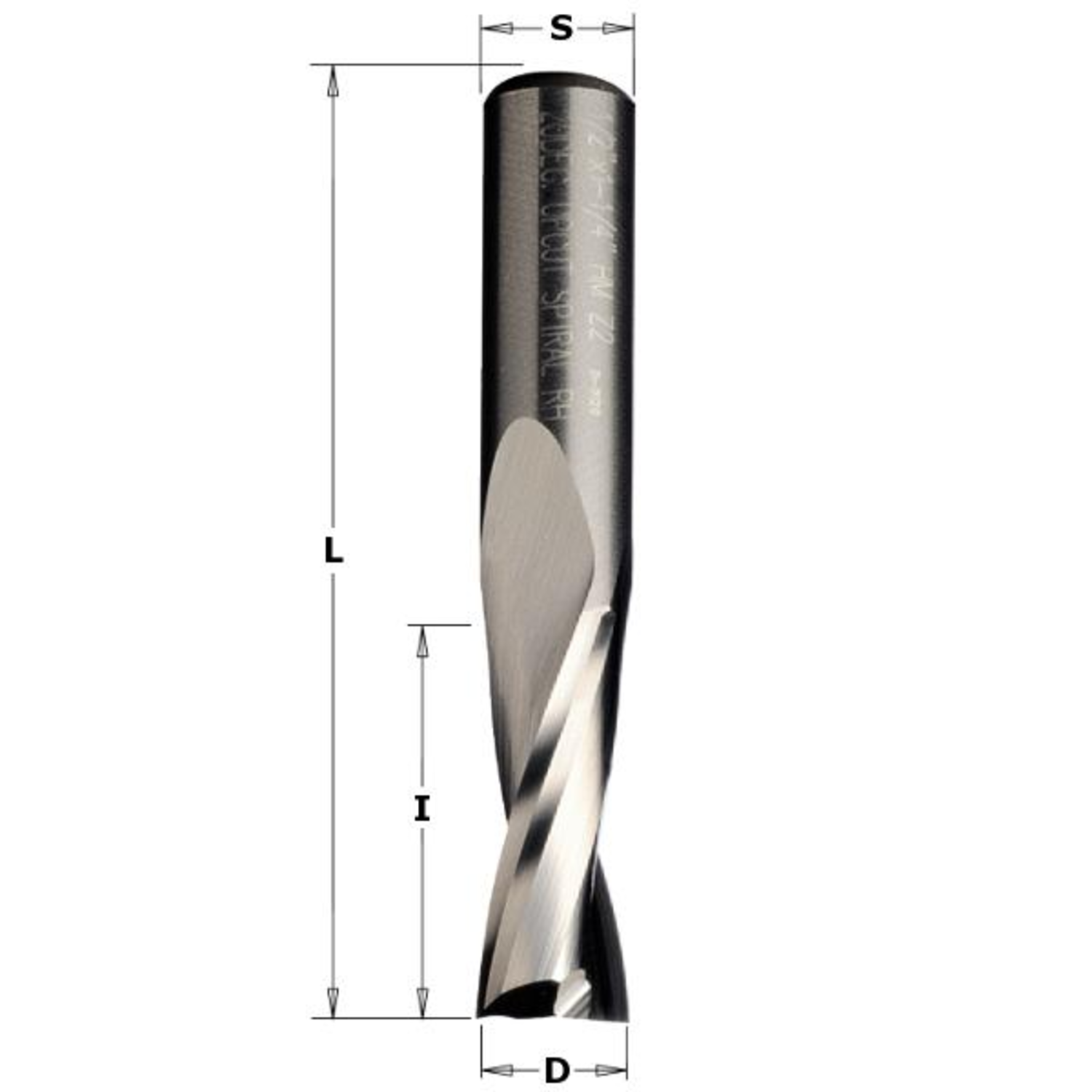 Snijfrees rechts d=6 i=27 l=70 z=2 dia=8 hwm