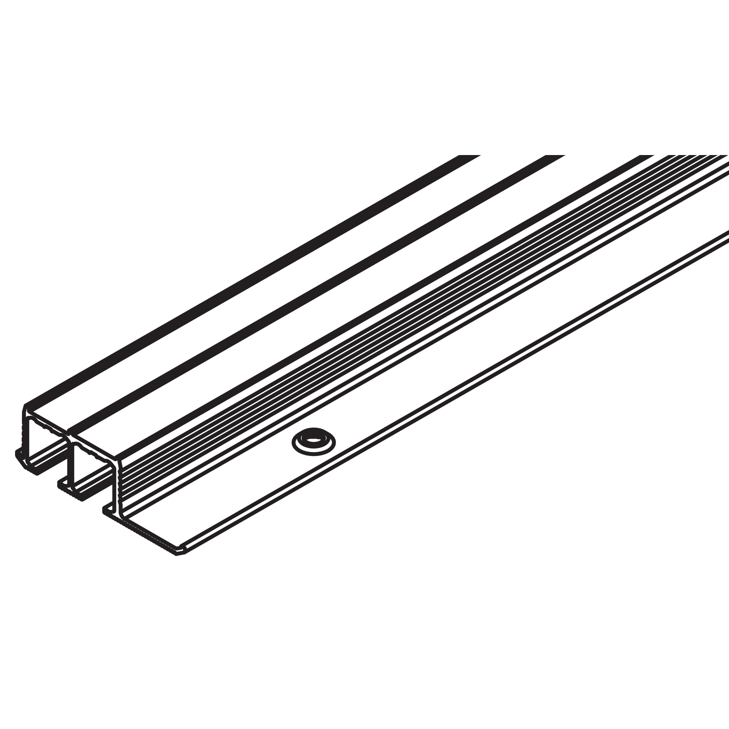 Hawa Clipo 16 rail roulement, alu preforré, à visser, 3500mm