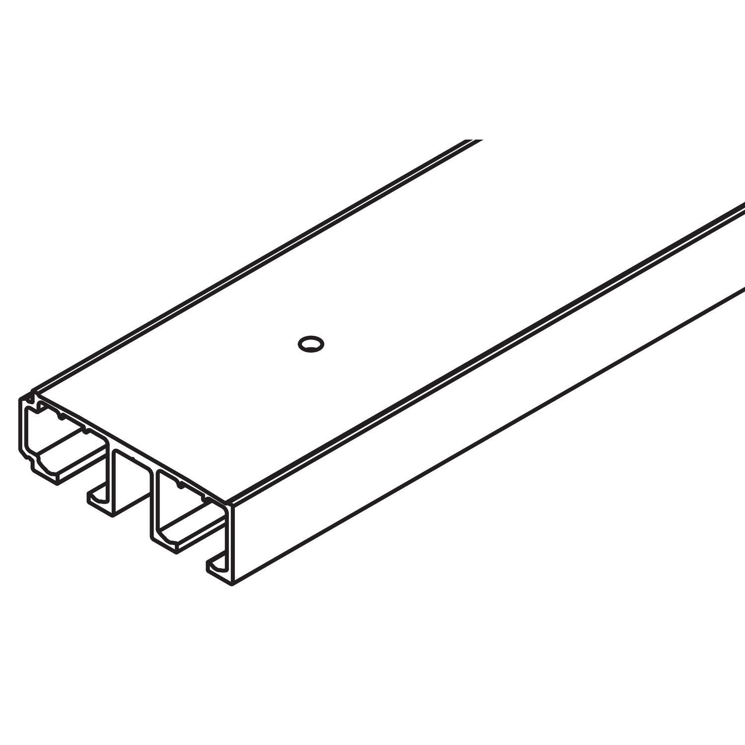 Dubbele looprail Hawa Clipo 26/36, alu, te vijzen, 3500mm