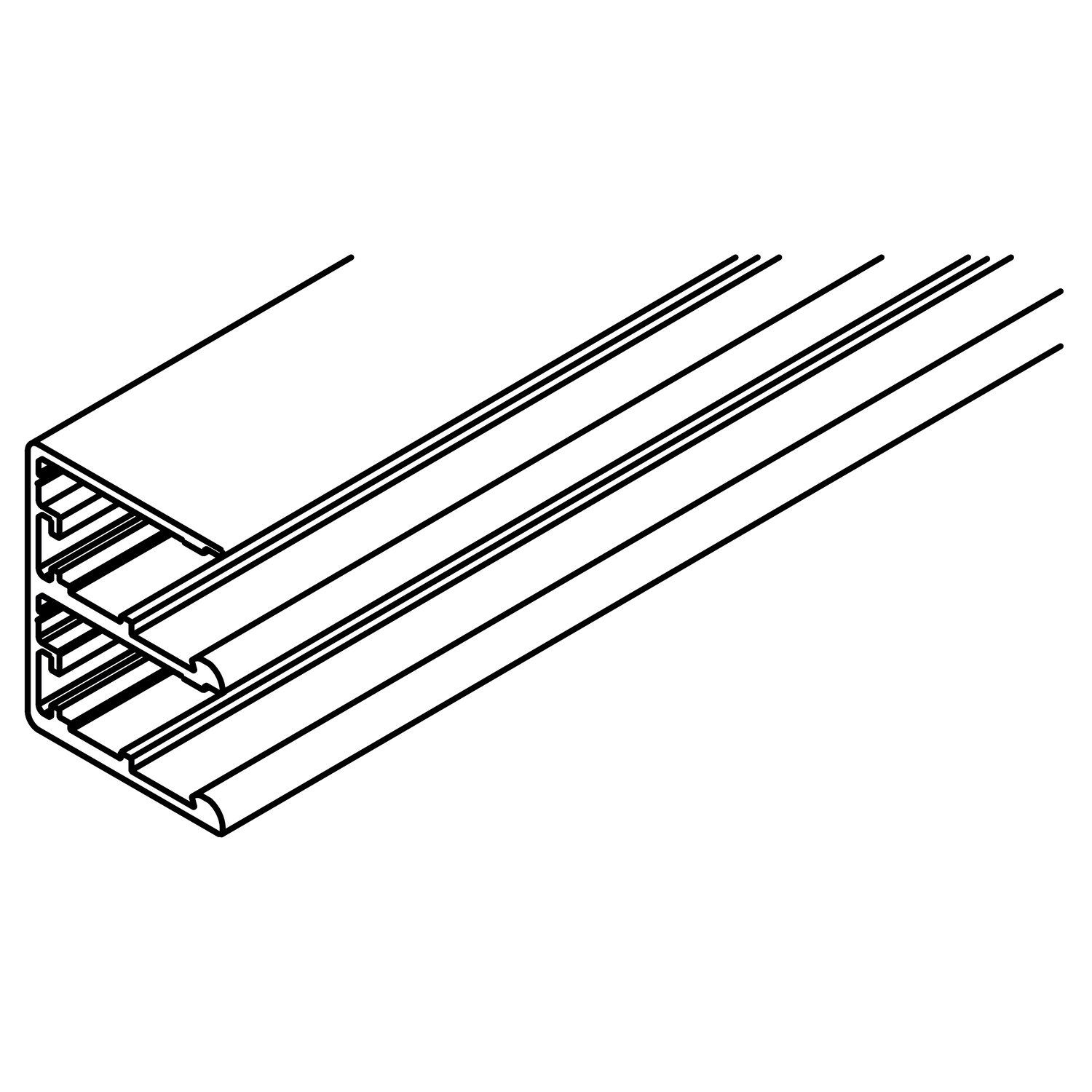 Hawa Combino 50 double rail amorti 6000mm