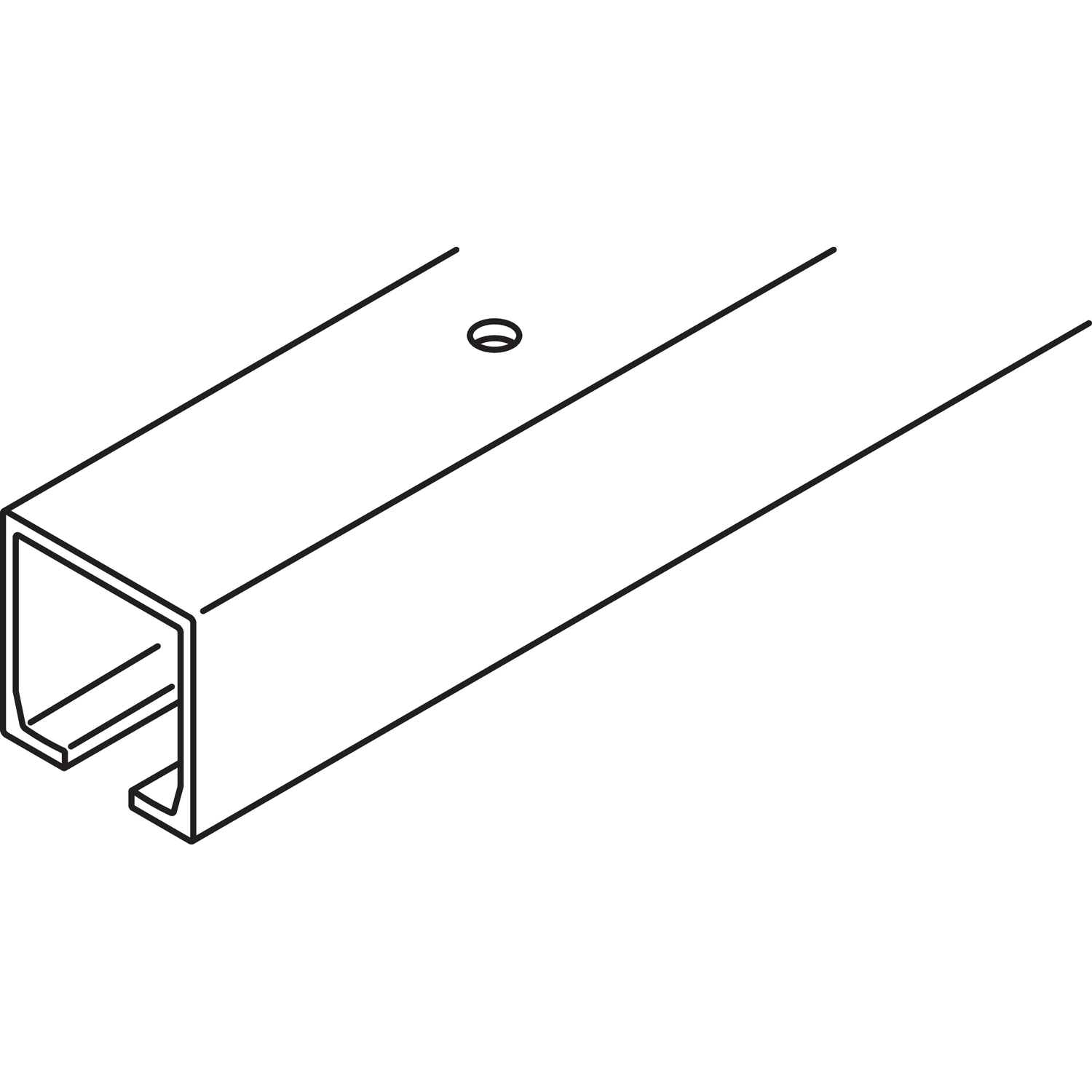 Hawa Porta rail roulement alu 1700mm 