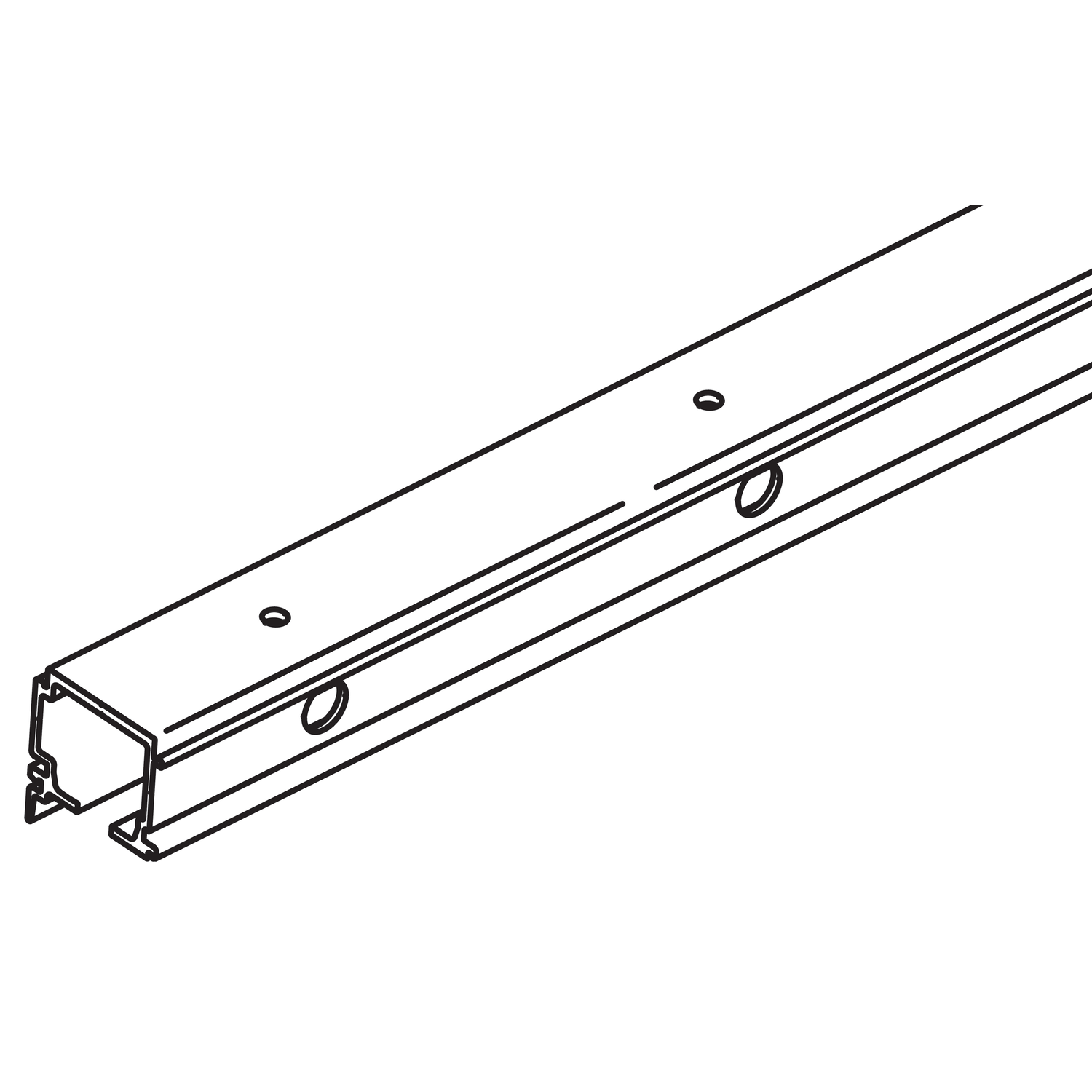 Hawa Porta combirail noir 2500mm 