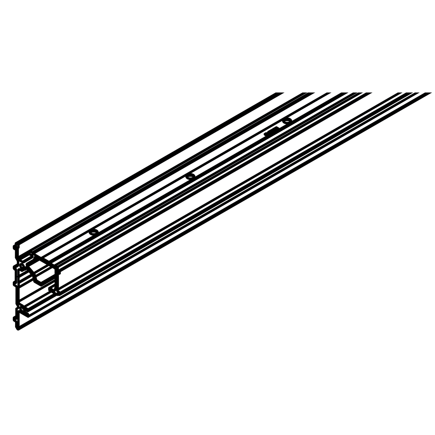 Hawa Porta GF looprail alu 6000mm