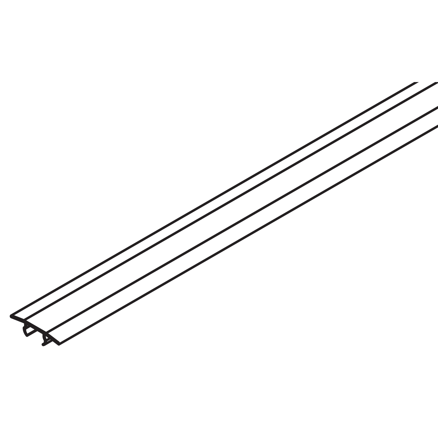 Hawa Porta HMT afdekprofiel looprail 2000mm