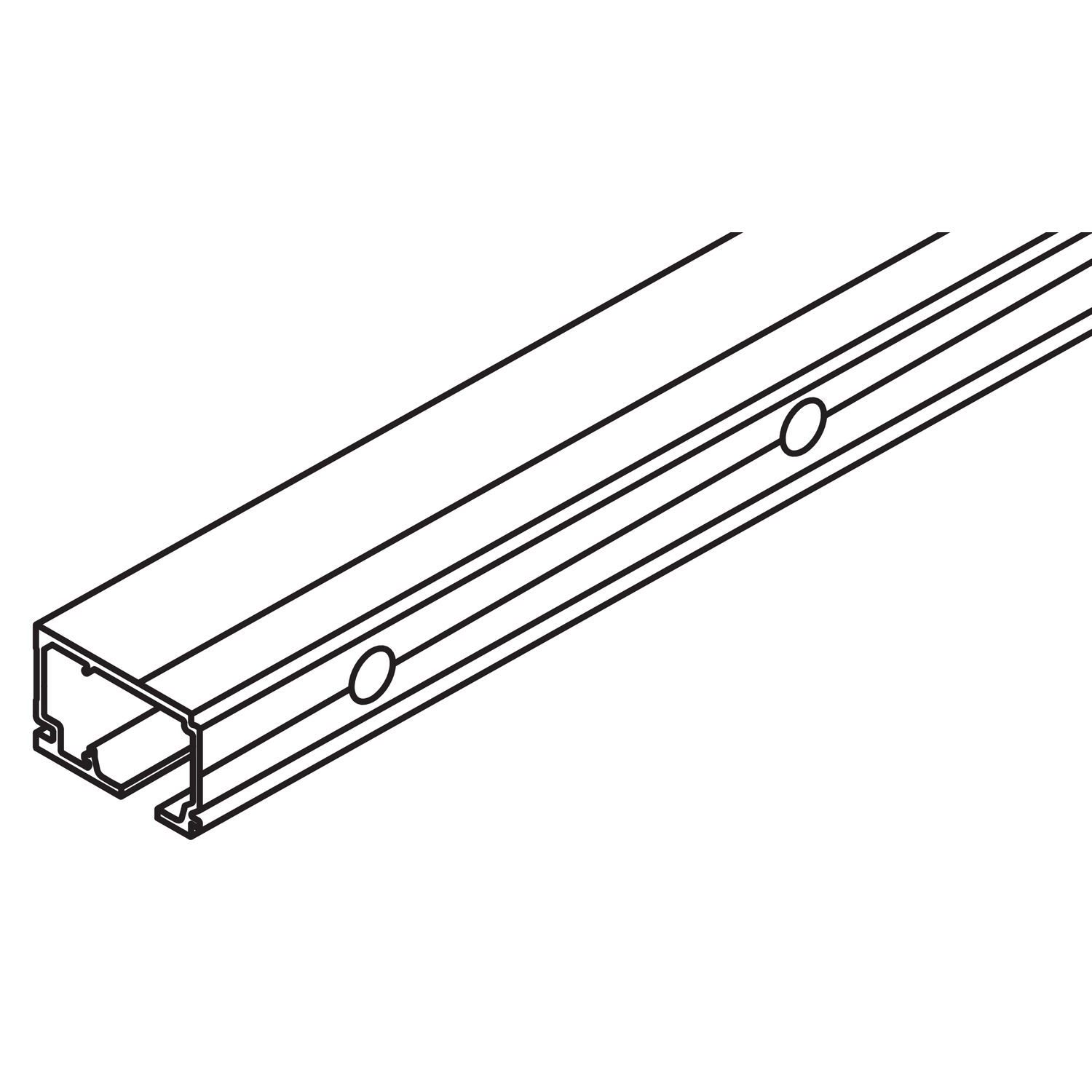 Hawa Porta HC/HMD rail noir 3500mm 