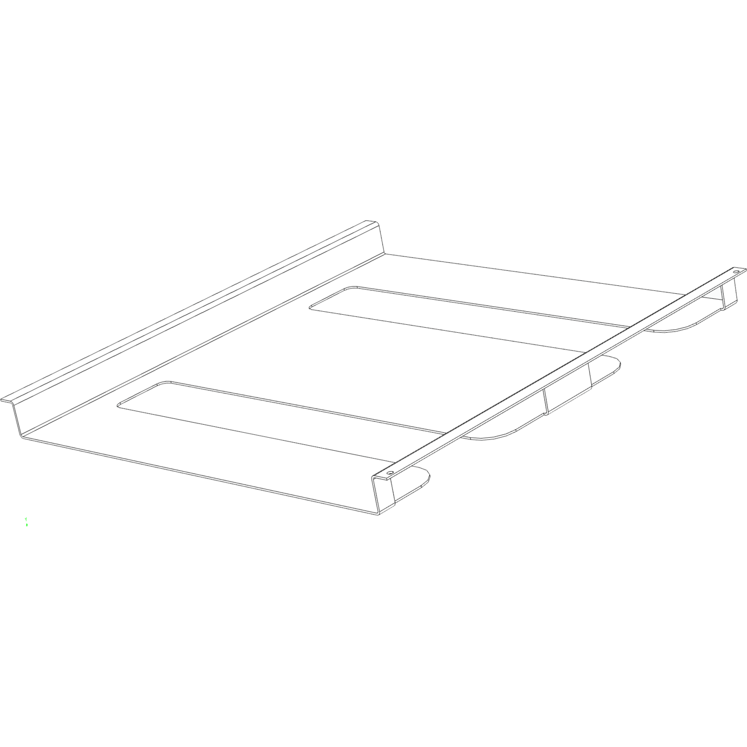 One glazenhouder 300mm zwart