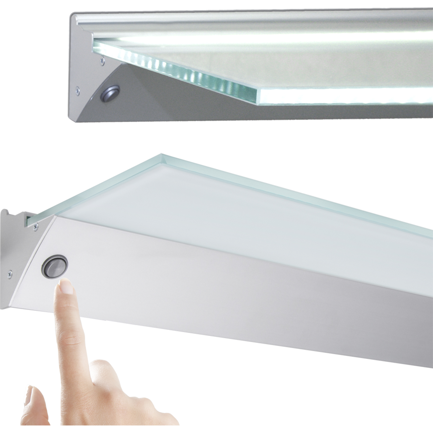 Mono teo led tablette verre 900mm 4,8W 230V 4000K 