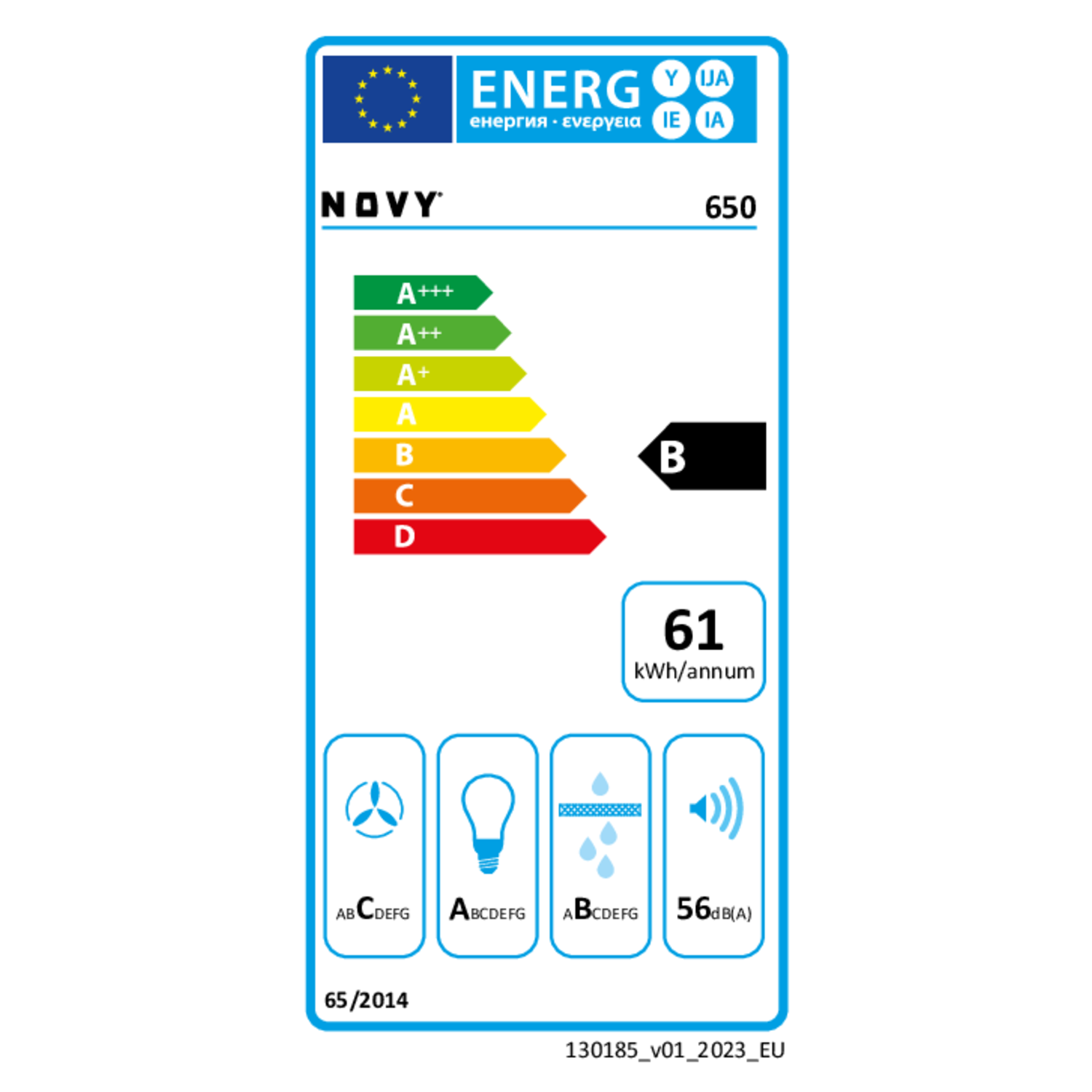 Novy essence 60 cm inox hotte téléscopique 